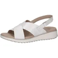 Caprice Sandal, white, made of Leather without heel, Size 40
