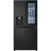 LG GMG861EPAE - Køleskab/fryser - frans dør-bundfryser med vanddispenser, isdispenser - Wi-Fi - bredde: 83.5 cm - dybde: 73 cm - højde: 178.7 cm - 508 liter - Klasse E - essens mat sort