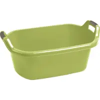 Curver oval skål grøn med håndtag 55 L