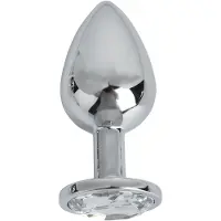 Cave Master Pleasure Steel Buttplug With Crystal M