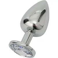 Cave Master Indulgence Steel Plug With Crystal