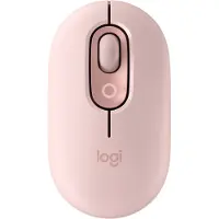 Logitech POP Mouse with Emoji - Rose - Mus - Optisk - 3 knapper - Pink