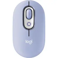 Logitech POP - Mus - brugerdefinerbar emoji - optisk - 4 knapper - trådløs - Bluetooth 5.1 LE - lilla