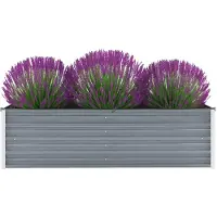 vidaXL Hævet Havekasse Galvaniseret Stål - 160 x 40 x 45 cm
