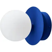 Globen Lighting Art Deco IP44 væglampe/plafond Blå-hvid
