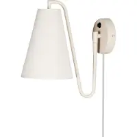 Globen Lighting Lou væglampe Bouclé hvid-beige