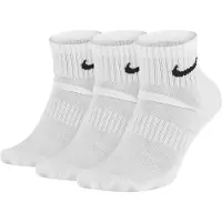 Nike Everyday Cushion Ankle sokker 3-pak unisex hvid (38 - 42)