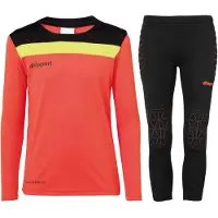 Uhlsport Målmandssæt Offense 23 - Orange/Sort/Gul Børn, størrelse 116 cm