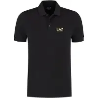 Giorgio Armani EA7til mænd. 8NPF14_PJVQZ Core identity polo shirt i sort bomuld (L), Casual, Sport, Korte ærmer