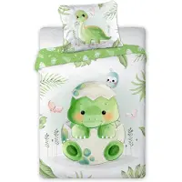 MCU Baby Dino Junior Sengetøj 100x135 cm - 100 procent bomuld