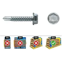 Celo 7504k 6.3x38 Mm Zink Sekskant Selvskærende Skrue 250 Enheder