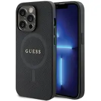 GUESS GUHMP14LPSAHMCK etui til iPhone 14 Pro - sort Saffiano MagSafe