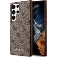 GUESS GUHCS23LG4GFBR S23 Ultra S918 brun/brun hard case 4G Metal Gold Logo