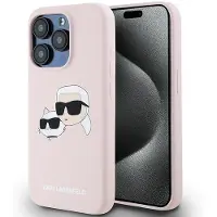 Karl Lagerfeld silikone Karl&Choupette MagSafe-etui til iPhone 15 Pro Max - Pink