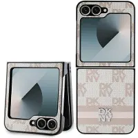 DKNY Ternet Mønster Trykt Striber Etui til Samsung Galaxy Z Flip 6 - Pink