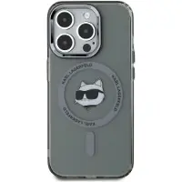 Karl Lagerfeld KLHMP15XHLSCHK iPhone 15 Pro Max 6.7" hardcase IML Metal Choupette Head MagSafe