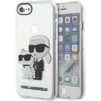 Karl Lagerfeld KLHCI8HNKCTGT iPhone 7/8/SE 2020/2022 gennemsigtig hardcase Gliter Karl & Choupette