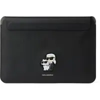 Karl Lagerfeld Saffiano Karl&Choupette taske til en 14" laptop - sort