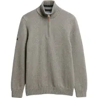 Superdry Superdrytil mænd. M6110648A Grå Henley-trøje (M), Casual, Bomuld, Lange ærmer