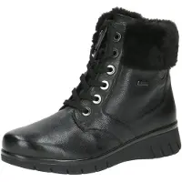Caprice Bootie, black, made of Leather and synthetic without heel, Size 41