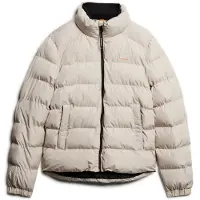 Superdry Superdrytil mænd. M5011912A Beige quiltet sportsjakke (XXL), Casual, Genanvendt polister, Bæredygtig