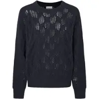 Pepe Jeans Pepe Jeanstil kvinder. PL702201 Hedra Crew Sweater navy (M), Casual, Bomuld, Bæredygtig, Blå