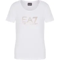 EA7 EA7til kvinder. 8NTT67_TJDQZ Evolution Big Logo T-shirt hvid (XL), Casual, Bomuld, Korte ærmer