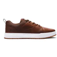 Timberland Timberlandtil mænd. TB0A5Z1S3581 Maple Grove Brown low top lædersko med snørebånd (40), Brun, Fast, Blonder, Casual, Bæredygtig