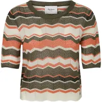 Pepe Jeans Pepe Jeanstil kvinder. PL702205 Hollis flerfarvet trøje (S), Casual, Akryl