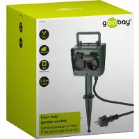 Goobay 55943, 2 m, Udendørs, Type F, Type F (CEE 7/4), IP44, Stænktæt