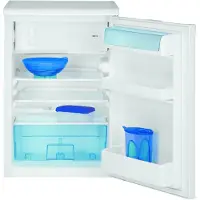 Beko TSE1284N - Køleskab med fryseenhed - under køkkenbord - bredde: 54 cm - dybde: 59 cm - højde: 84 cm - 114 liter - Klasse E - hvid