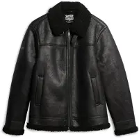 Superdry Superdrytil mænd. M5012141A Aviatorjakke i faux shearling, sort (XXL), Casual, Polyester