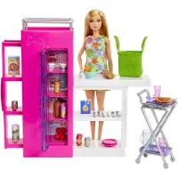 Barbie Og Ultimate Kitchen Pantry Playset Med Over Dukke 25 Stykker