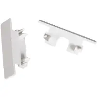 SOLAR PLUS Endedæksel Art Thin hvid 2 stk., gavl i hvid plast till Profil Art Thin.