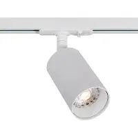 SOLAR PLUS Spotlight Focus Track GU10 1-faset hvid, vipbar 90°, roterbar 350°, 1-faset(litetrac, Square) adapter, IP20.