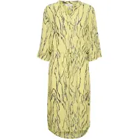 Soaked in luxury Kjole 'Zaya' lemon / sort / hvid