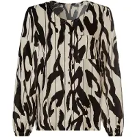 HEINE Bluse beige / sort