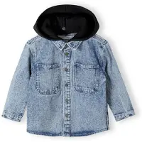 MINOTI Skjorte blue denim / sort