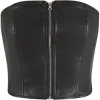 Urban Classics Synthetic Leather Bandeau Ærmeløs Top