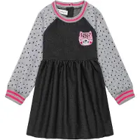 MINOTI Kjole grå / pink / hvid