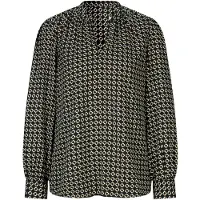 HEINE Bluse camel / sort / hvid