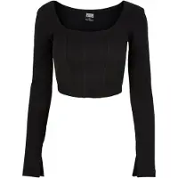 Urban Classics Short Rib Corsage T-shirt Med Lange ærmer