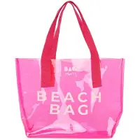 Bagmori Strandtaske fuchsia / hvid