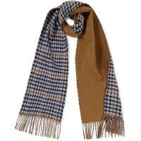 CASH-MERE.CH Sjal camel / lysebeige / navy