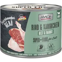 Mac'S Økonomipakke: 24 x 200 g Cat Feinschmecker - Oksekød & kanin