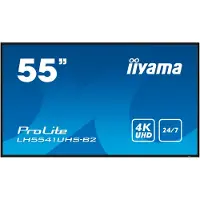 Iiyama ProLite LH5541UHS-B2 - 55 Diagonal klasse (54.6 til at se) LED-bagbelyst LCD paneldisplay - digital skiltning - 4K UHD (2160p) 3840 x 2160 - sort, blank