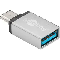 Goobay USB-C til USB-A hun-adapter - sølv
