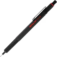 Rotring 600 mekanisk blyant | 0,7 mm | Sort blyant til kropsfremdrift i metal | Skridsikkert knurled greb & sekskantet tønde