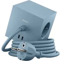 Avolt Square 1 with 30W Dual USBC & Magnetic base 1.8m Shark Blue