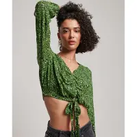 Superdry Vintage Tie Front Langærmet Bluse